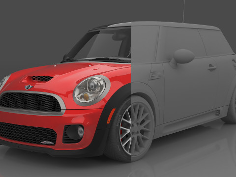 2009 MINI John Cooper Works 3D 模型