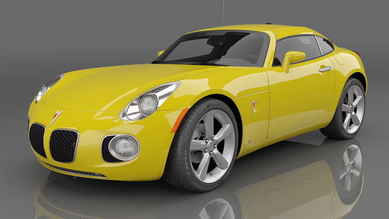2009 Pontiac Solstice GXP 3D Model .c4d .max .obj .3ds .fbx .stl .blend 