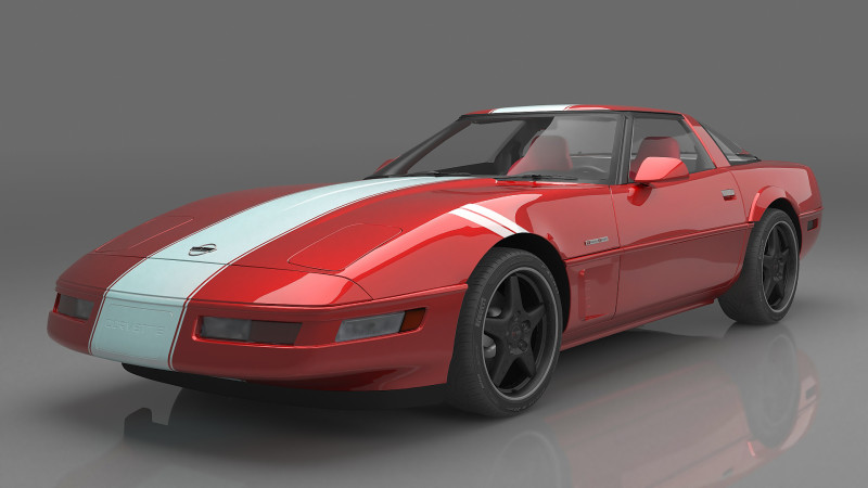 1996 Chevrolet Corvette Grand Sport 3D Model .c4d .max .obj .3ds .fbx .stl .blend 