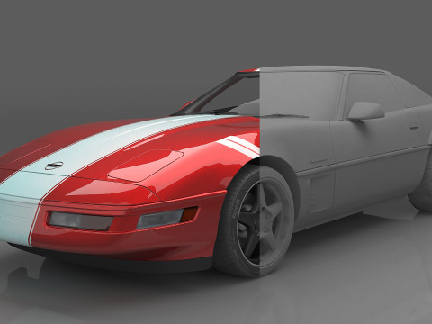 1996 Chevrolet Corvette Grand Sport 3D Model