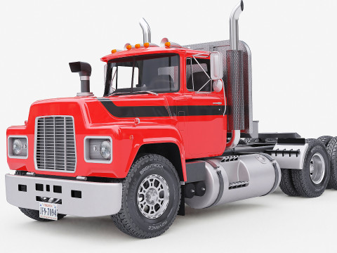 Classic Semi Truck Model 3D
