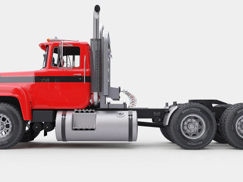 Classic Semi Truck 3D Model
