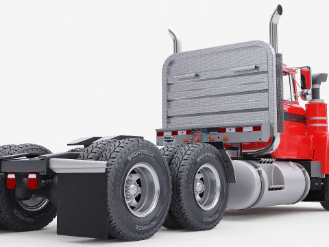 Classic Semi Truck 3D Model