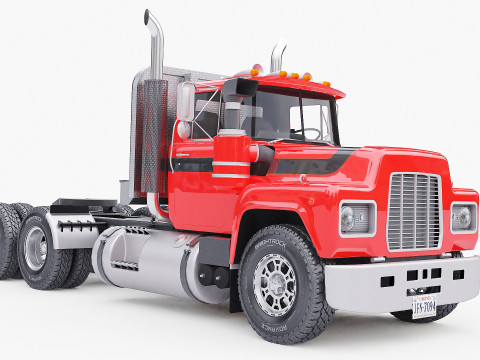 Classic Semi Truck 3D Modell