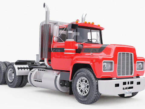 Classic Semi Truck 3D Model