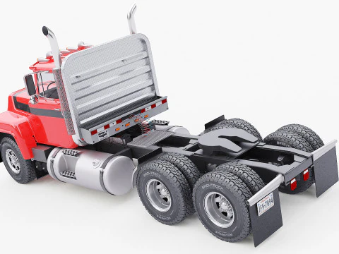 Classic Semi Truck 3D Model