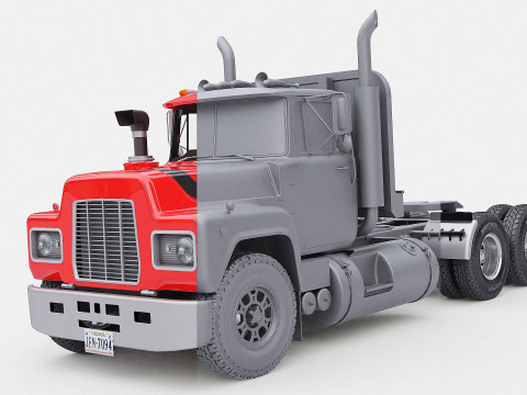 Classic Semi Truck 3D Modell