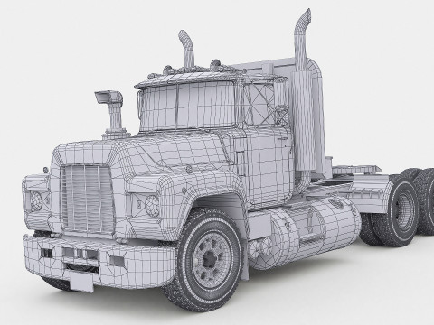 Classic Semi Truck 3D Modell