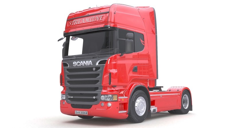 Scania R730 Truck 3D Model .c4d .max .obj .3ds .fbx .stl .blend 
