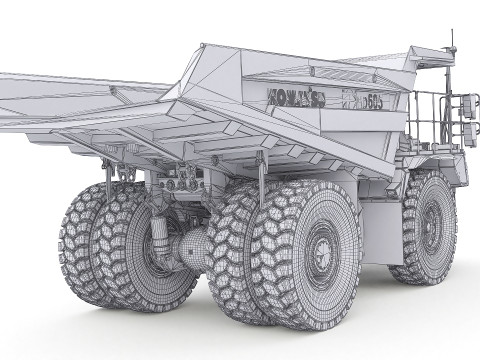 Komatsu HD605 Mining Truck 3Dモデル