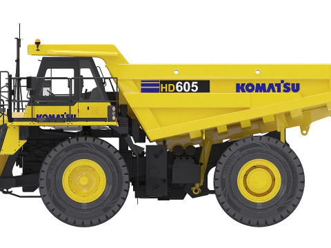 Komatsu HD605 Mining Truck 3D Model