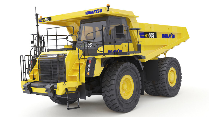 Komatsu HD605 Mining Truck 3Dモデル .c4d .max .obj .3ds .fbx .stl .blend