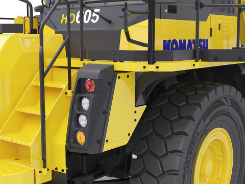 Komatsu HD605 Mining Truck 3D Model