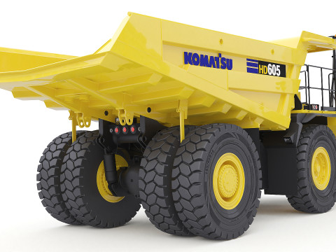 Komatsu HD605 Mining Truck 3Dモデル