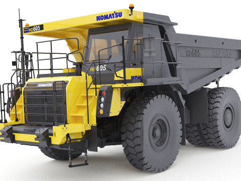 Komatsu HD605 Mining Truck 3Dモデル
