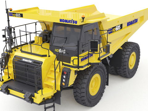 Komatsu HD605 Mining Truck 3Dモデル
