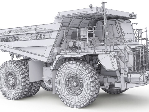 Komatsu HD605 Mining Truck 3Dモデル