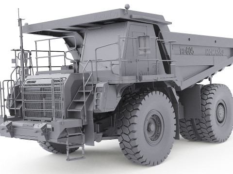 Komatsu HD605 Mining Truck 3Dモデル