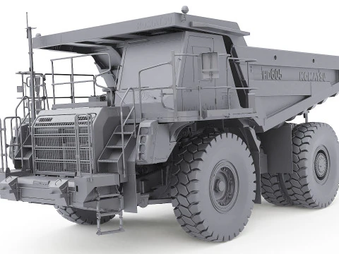 Komatsu HD605 Mining Truck 3D Model