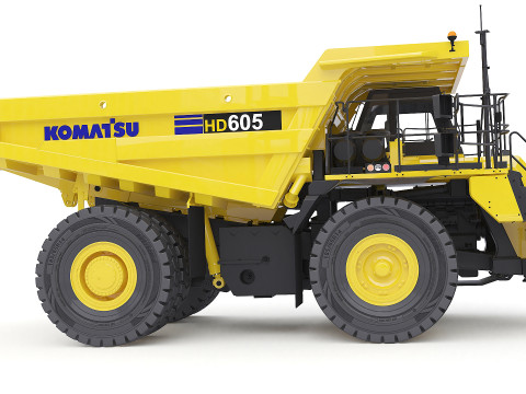 Komatsu HD605 Mining Truck 3Dモデル
