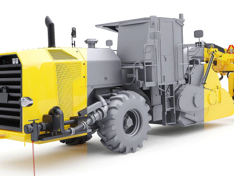 Road reclaimer Vehicle 3D Model