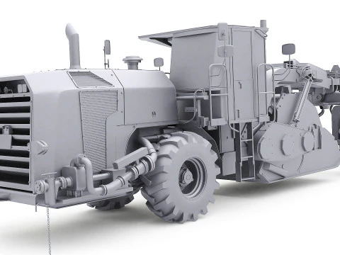 Road reclaimer Vehicle 3D Model