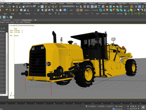 Road reclaimer Vehicle 3D 模型