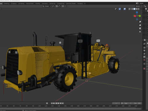 Road reclaimer Vehicle 3D 模型