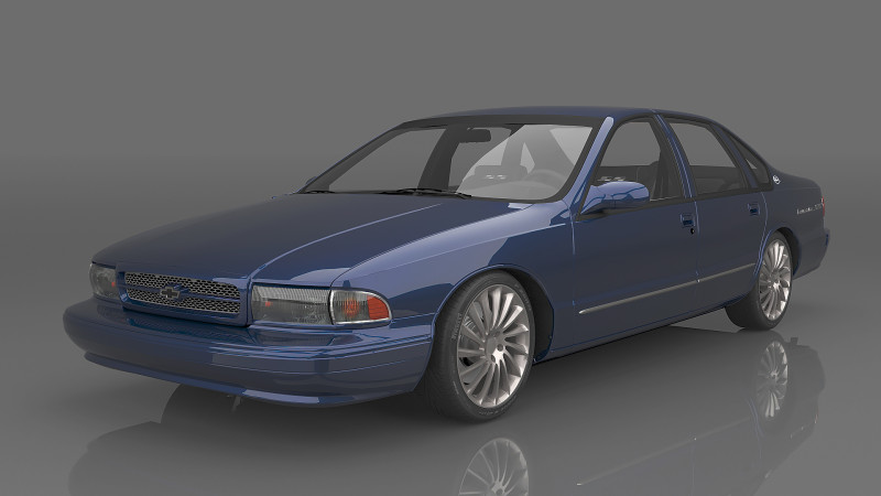 1996 Chevrolet Impala SS 3D Model .c4d .max .obj .3ds .fbx .stl .blend