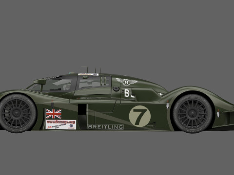 2003 Bentley Speed 8 7 Team Bentley 3D Модель
