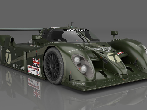 2003 Bentley Speed 8 7 Team Bentley 3D Модель