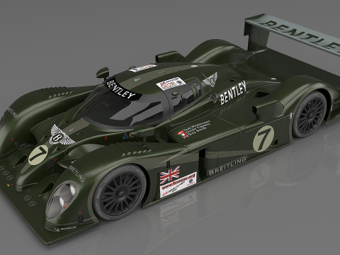 2003 Bentley Speed 8 7 Team Bentley 3D Модель