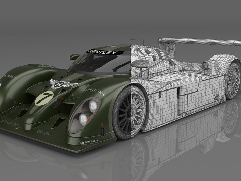 2003 Bentley Speed 8 7 Team Bentley 3D Модель