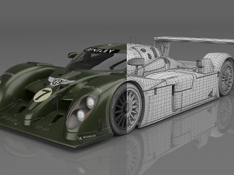 2003 Bentley Speed 8 7 Team Bentley 3D Model