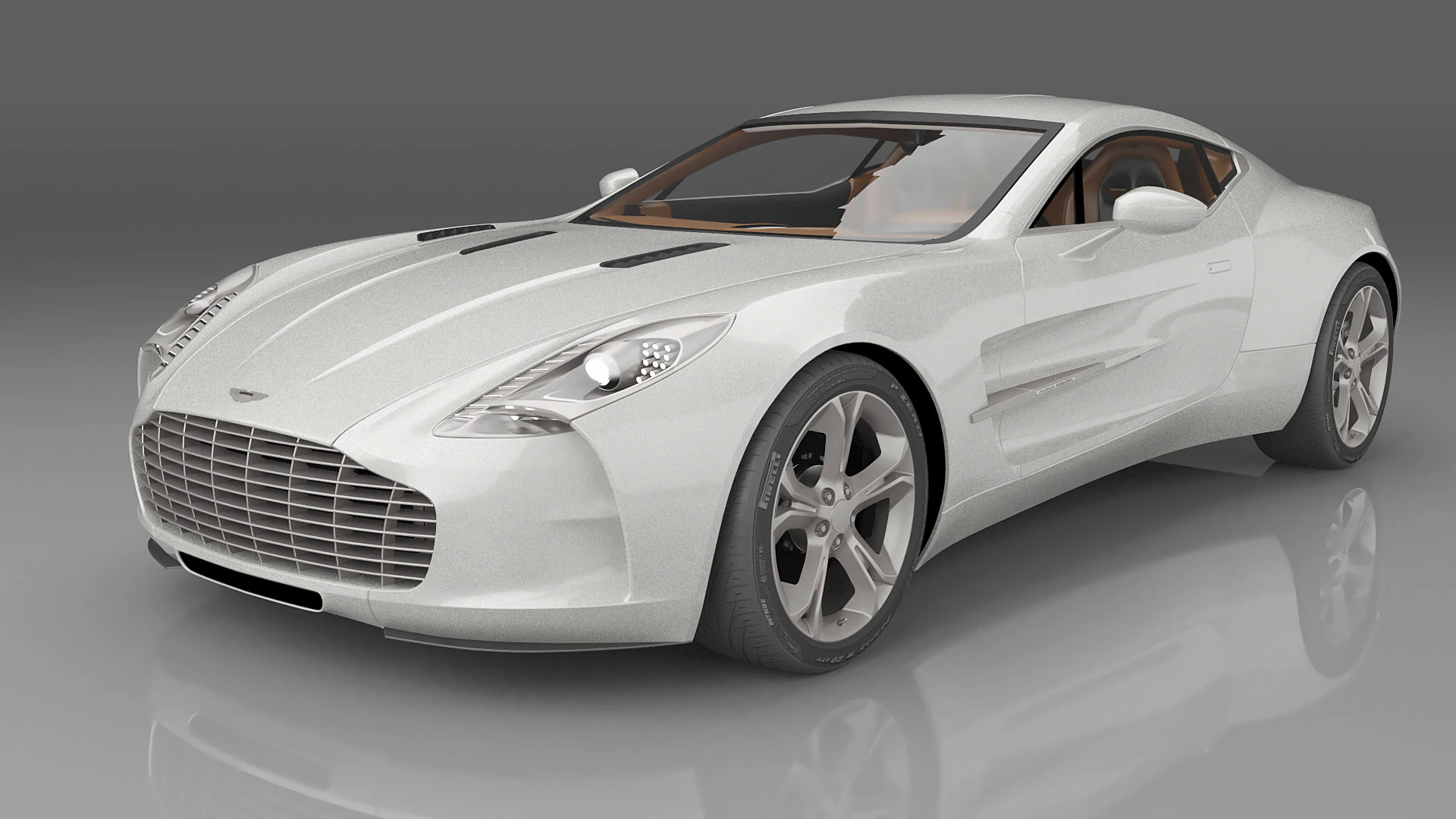 2010 Aston Martin ONE-77 3D Model .c4d .max .obj .3ds .fbx .stl .blend 