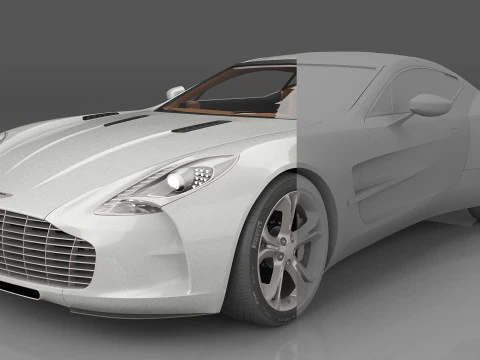 2010 Aston Martin ONE-77 3D Model