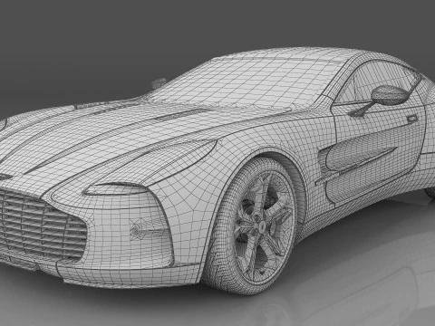 2010 Aston Martin ONE-77 3D Model