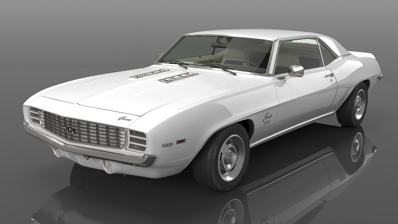969 Chevrolet Camaro SS Coupe 3D 模型 .c4d .max .obj .3ds .fbx .stl .blend 