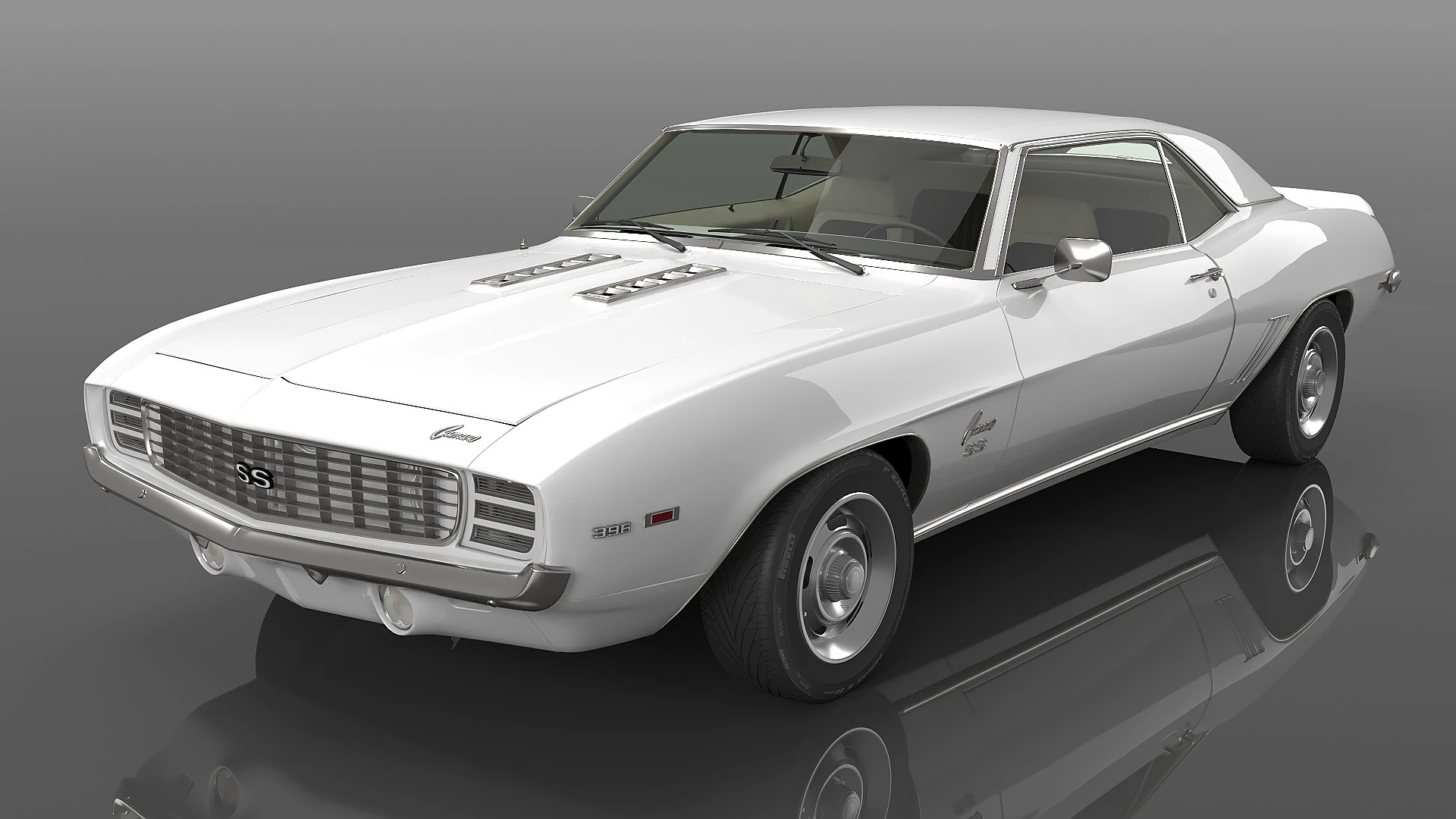 969 Chevrolet Camaro SS Coupe 3D Model .c4d .max .obj .3ds .fbx .stl .blend
