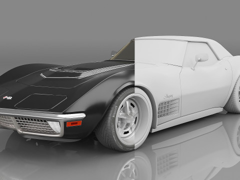 1970 Chevrolet Corvette ZR-1 C3 3D Modell