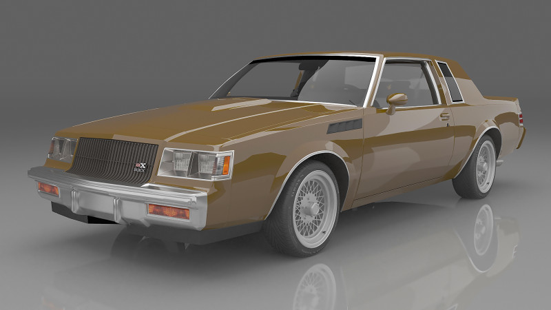 1987 Buick Regal Gnx Model 3D .c4d .max .obj .3ds .fbx .stl .blend
