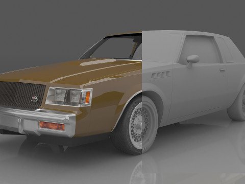 1987 Buick Regal Gnx Model 3D