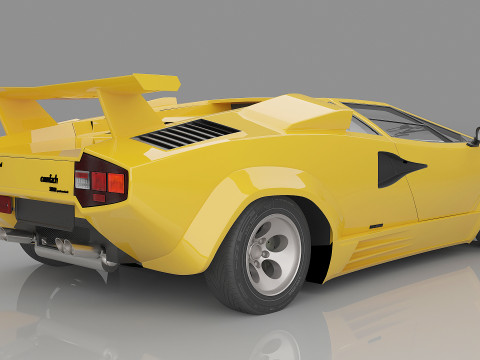 1988 Countach LP5000 QV 3D Model