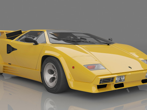 1988 Countach LP5000 QV 3D Model