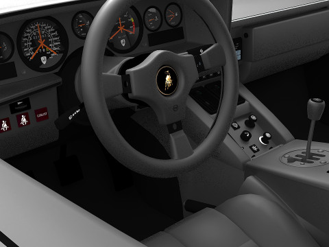 1988 Countach LP5000 QV 3D Model