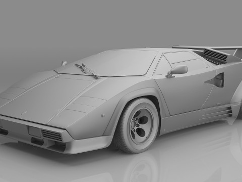 1988 Countach LP5000 QV 3D Model