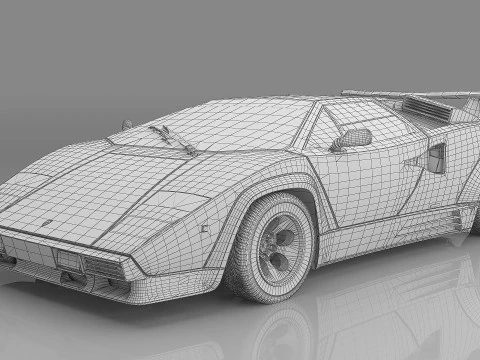 1988 Countach LP5000 QV 3D Model