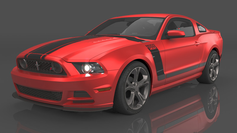 2013 Mustang Boss 302 Modello 3D .c4d .max .obj .3ds .fbx .stl .blend 