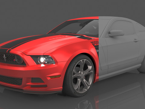 2013 Mustang Boss 302 Modello 3D