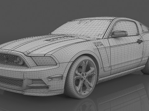 2013 Mustang Boss 302 Modello 3D